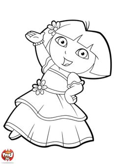 Coloriage Pour Enfant Dora 14 Meilleures Images Du Tableau Coloriage Dora