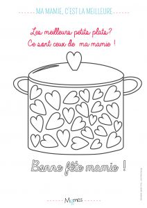 Coloriage Pour Fete Des Mamies Coloriage Mamie C Est La Meilleure Petits Plats Momes