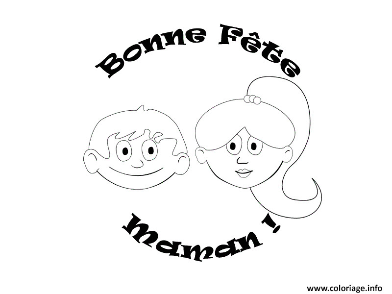 Coloriage Pour La Fête Des Mères A Imprimer Coloriage Bonne Fete Maman Fete Des Meres Dessin