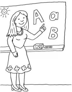 Coloriage Pour Maitresse D Ecole Coloriage à Imprimer Maîtresse D école