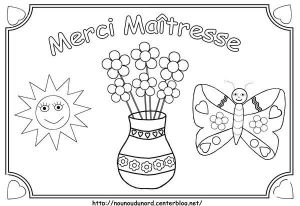 Coloriage Pour Maitresse D Ecole Coloriage Merci Maîtresse