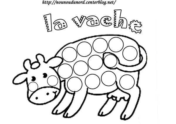 Coloriage Pour Maternelle à Imprimer Coloriage La Vache à Gommette