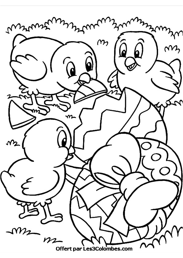 Coloriage Poussin De Paques Coloriage Poussin De Pâques à Imprimer
