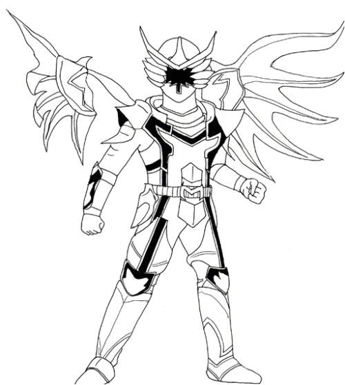 Coloriage Power Rangers force Mystic Power Rangers Have A Great Wing Coloring Page
