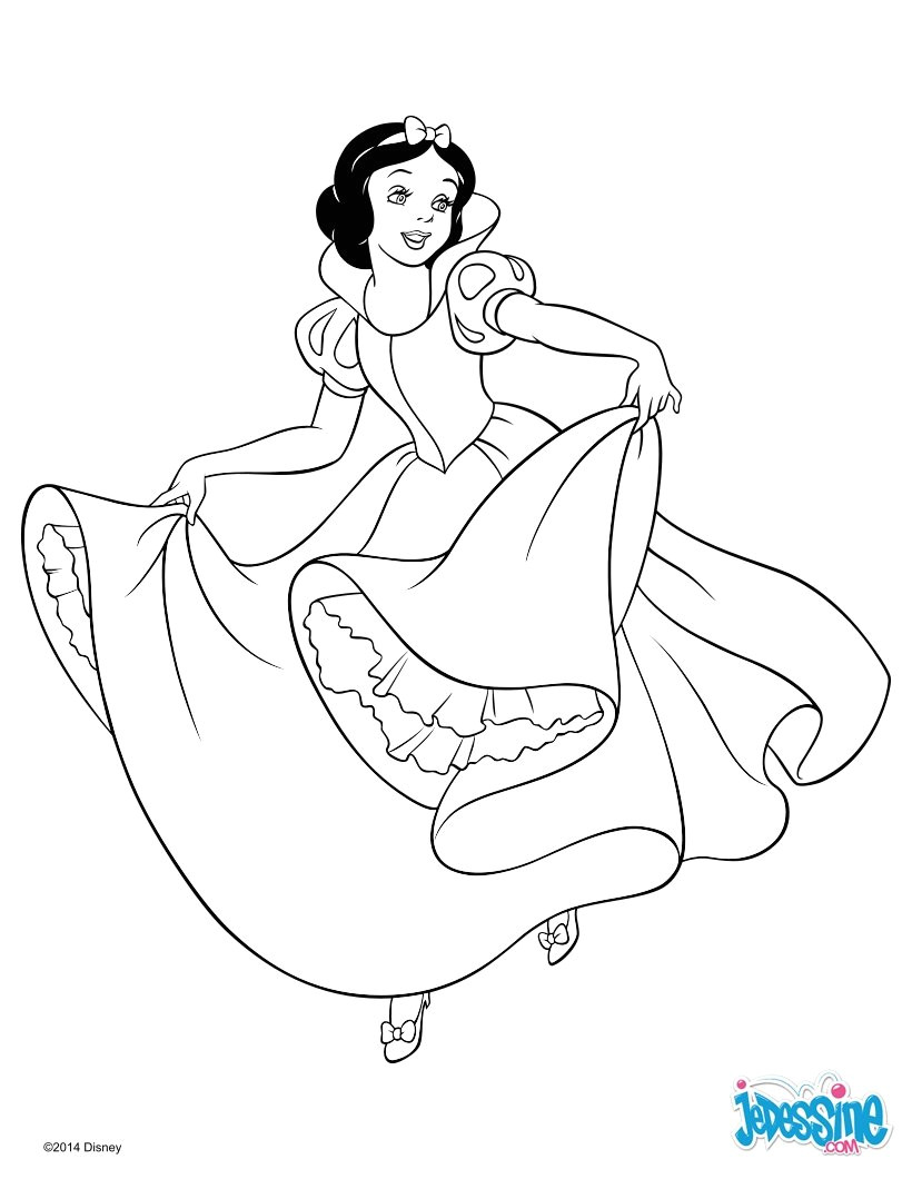 Coloriage Princesse Blanche Neige Coloriages Blanche Neige Fr Hellokids