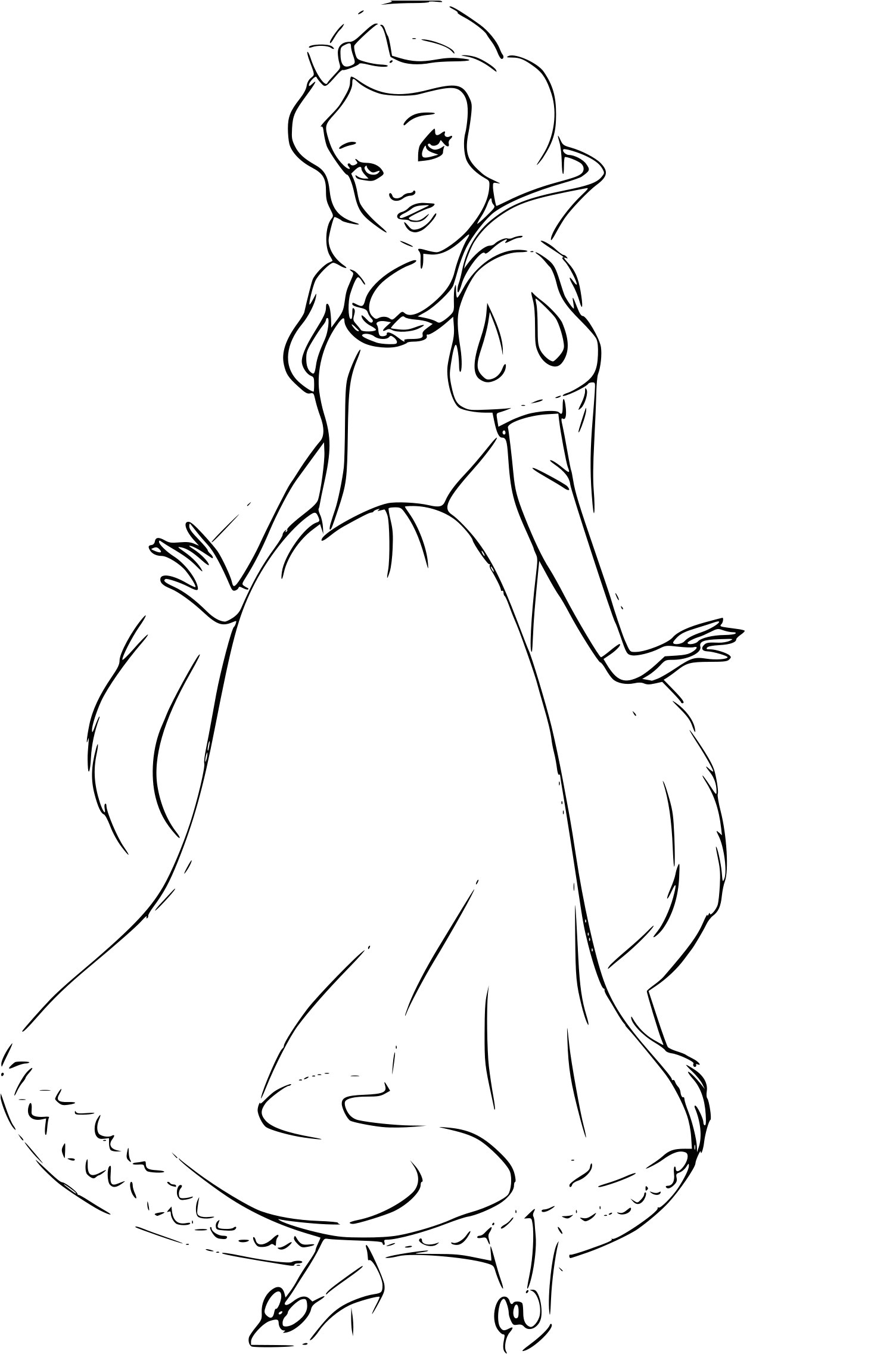 Coloriage Princesse Blanche Neige Impressionnant Dessin A Colorier Blanche Neige A Imprimer