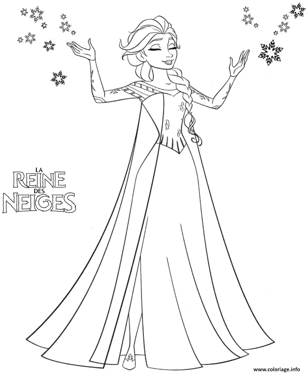 Coloriage Princesse Des Neiges à Imprimer Gratuit Coloriage Princesse Elsa Dessin