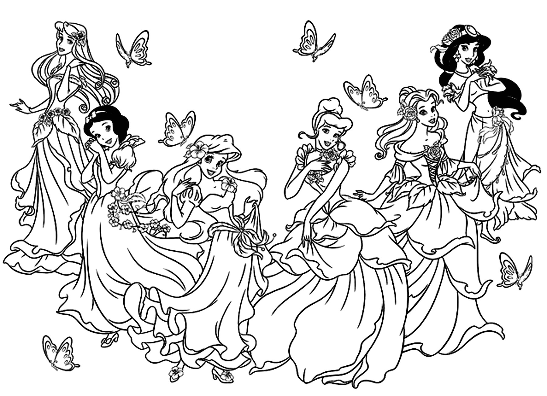Coloriage Princesses Disney à Imprimer Gratuit Coloriage Princesse Disney C3 A0 Imprimer Coloriages