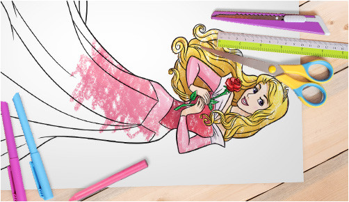 Coloriage Princesses Disney à Imprimer Gratuit Dessin Fille Kawaii Facile Disney