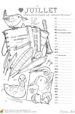 Coloriage Professionnel A Imprimer Coloriage Mois De Juillet Du Calendrier Des Petites Choses