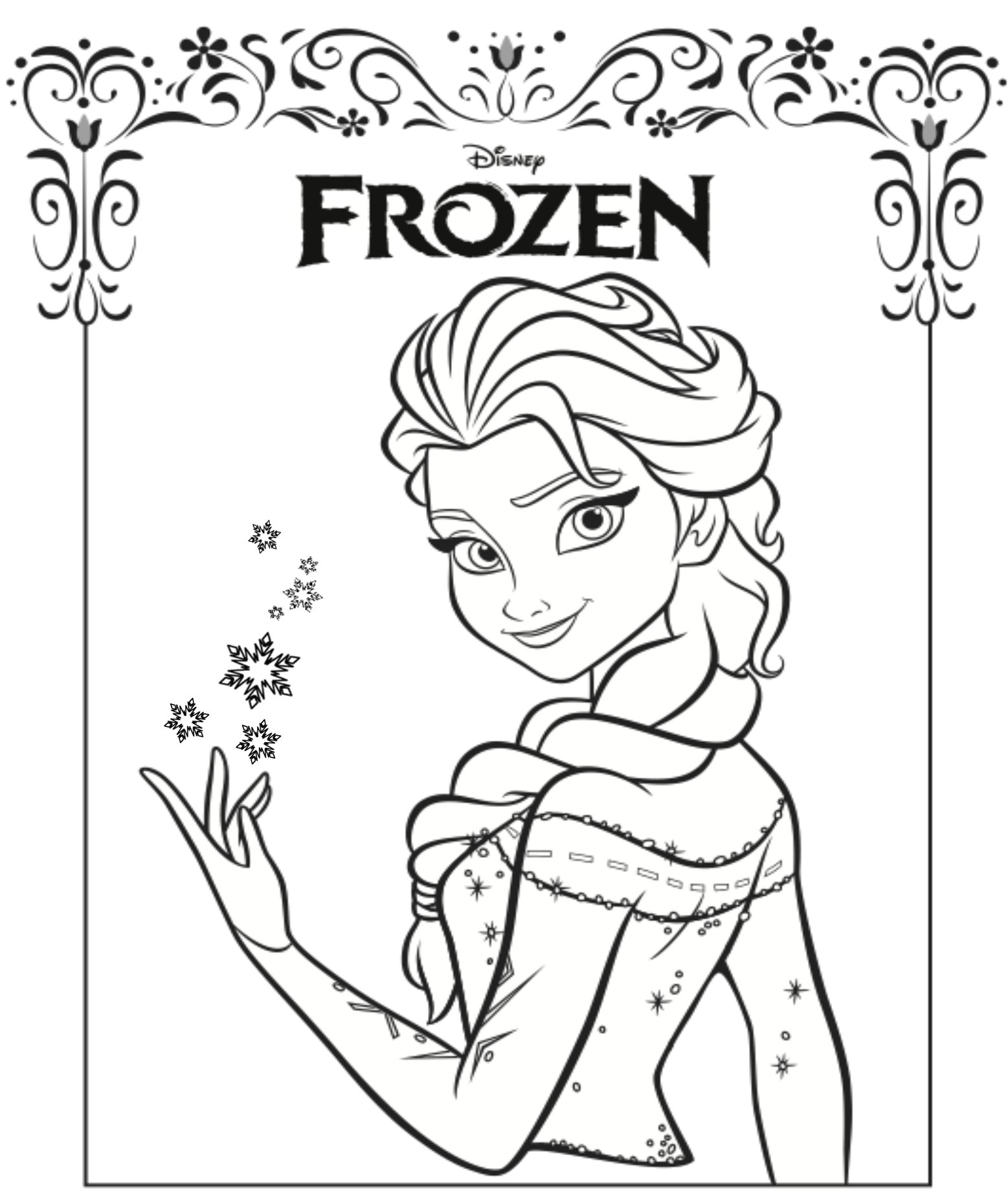 Coloriage Reine Des Neige Elsa Coloriage A Imprimer Frozen Elsa Reine Des Neiges Gratuit