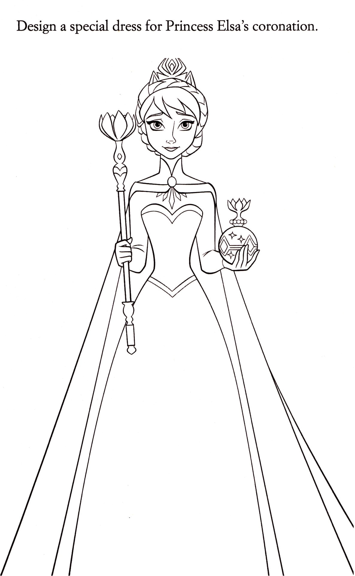 Coloriage Reine Des Neige Elsa Coloriage La Reine Des Neiges
