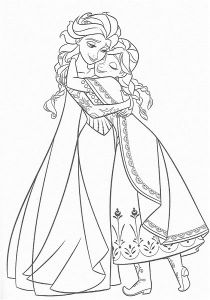 Coloriage Reine Des Neiges Anna Et Elsa Coloriages Reine Des Neiges Et Activités à Imprimer