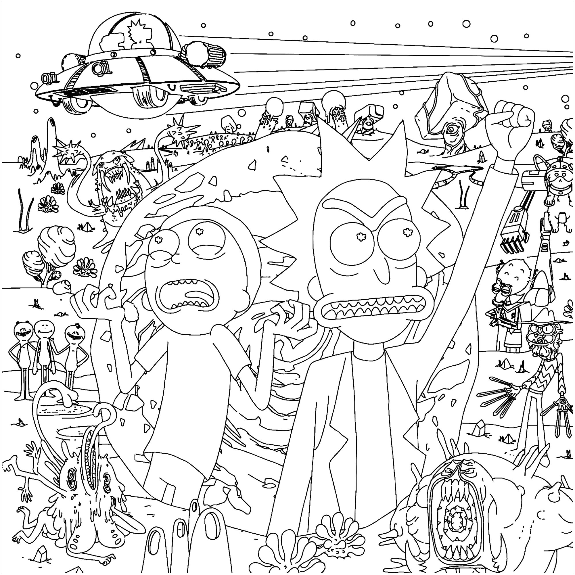 Coloriage Rick Et Morty Rick and Morty Coloring Pages Best Coloring Pages for Kids