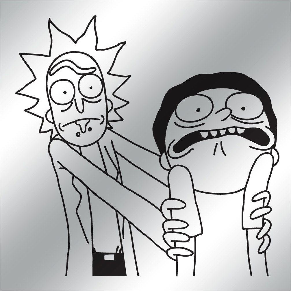 Coloriage Rick Et Morty Rick and Morty Vinyl Decal Nine Color Choices by