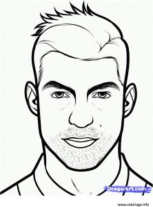 Coloriage Ronaldo A Imprimer Coloriage Cristiano Ronaldo Cr7 Visage Jecolorie