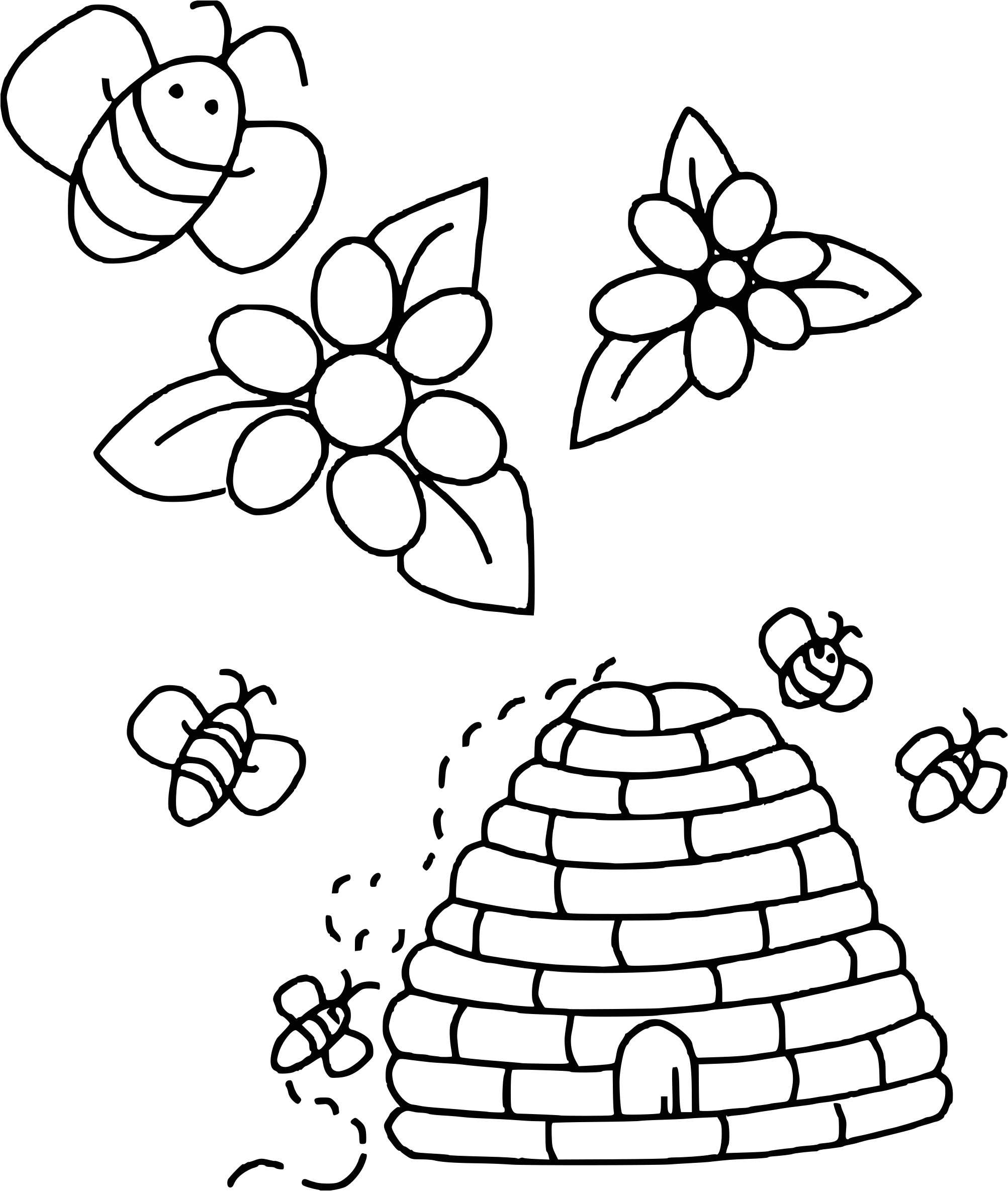 Coloriage Ruche D Abeille Coloriage Ruche Abeille à Imprimer