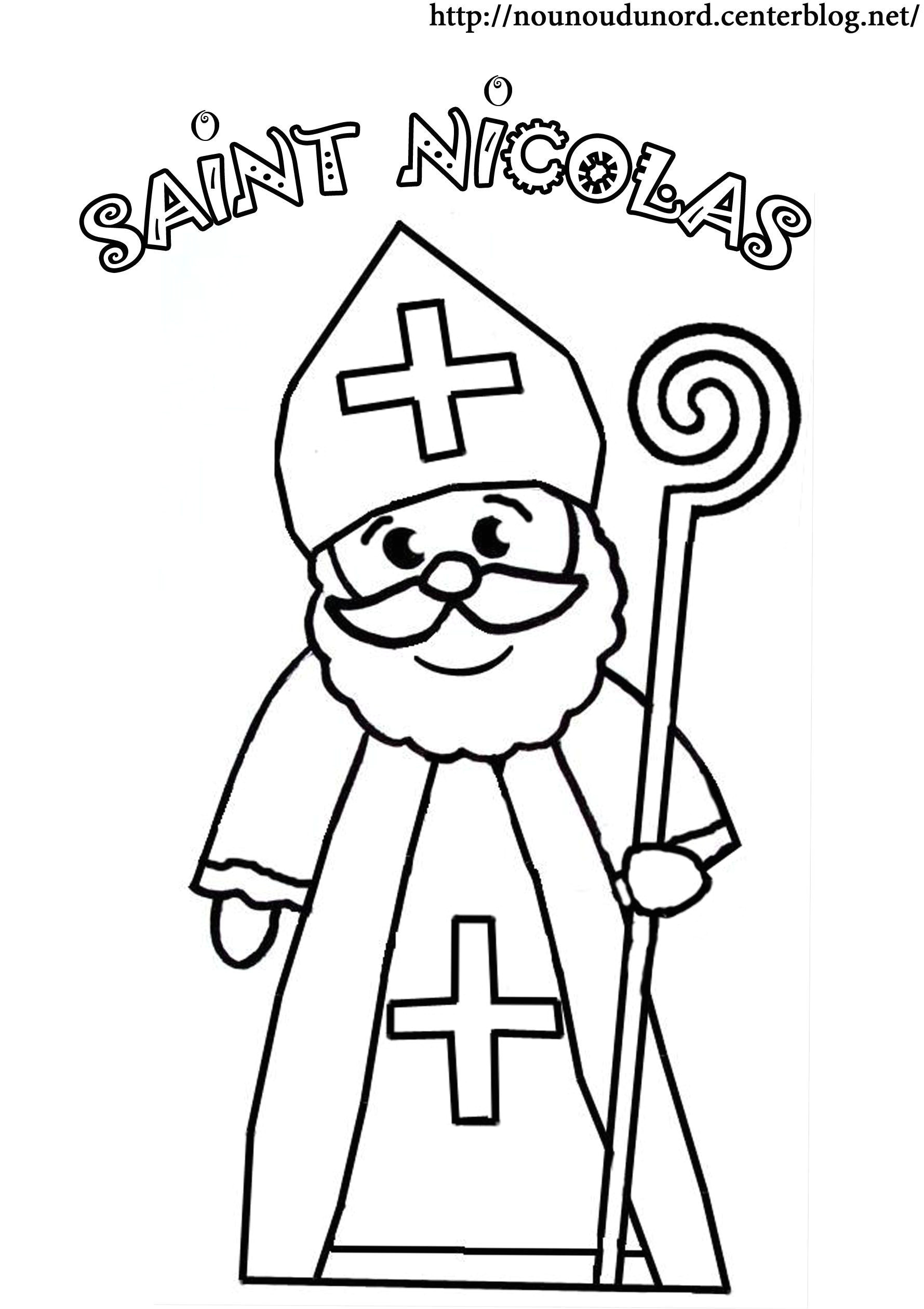 Coloriage Saint Nicolas à Imprimer Coloriage Saint Nicolas