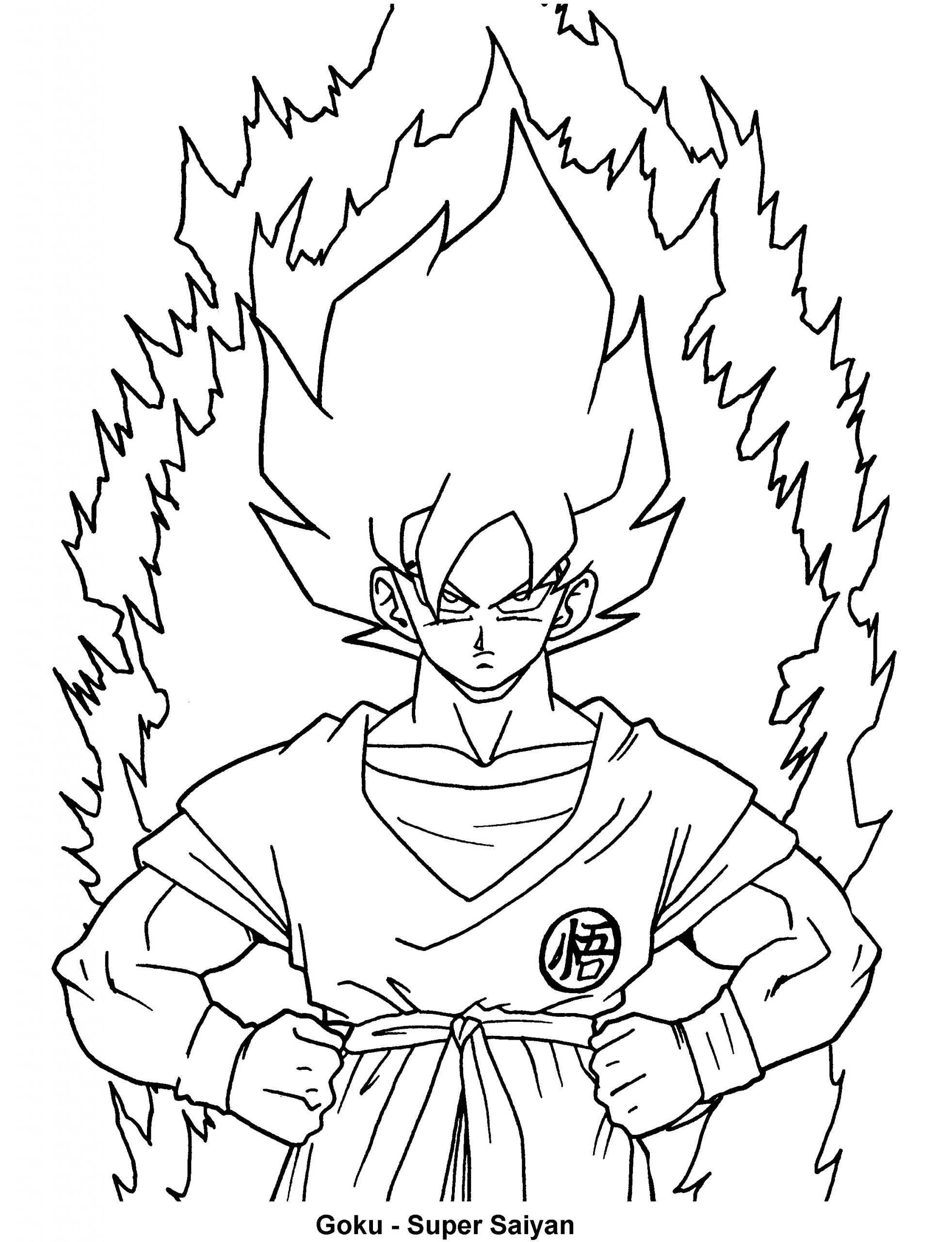Coloriage Sangoku Super Sayen 2 Dragon Ball Z Ausmalbilder