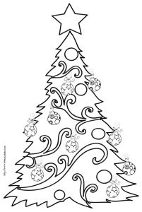 Coloriage Sapin De Noel Gratuit Coloriage Sapin De Noël Décoré