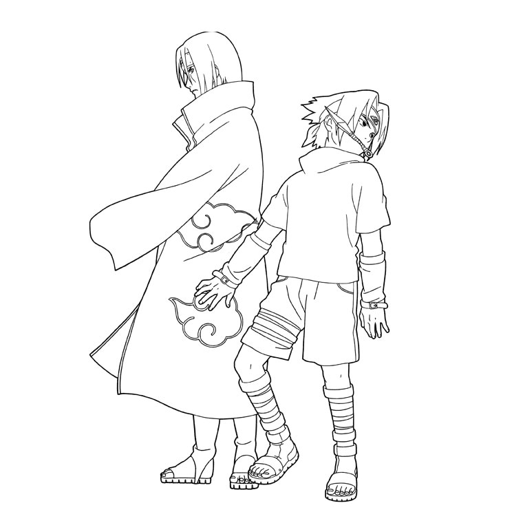 Coloriage Sasuke A Imprimer Coloriage A Imprimer Naruto Sasuke Et Itachi Uchiha