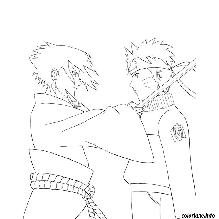 Coloriage Sasuke A Imprimer Coloriage Naruto Et Sasuke Dessin