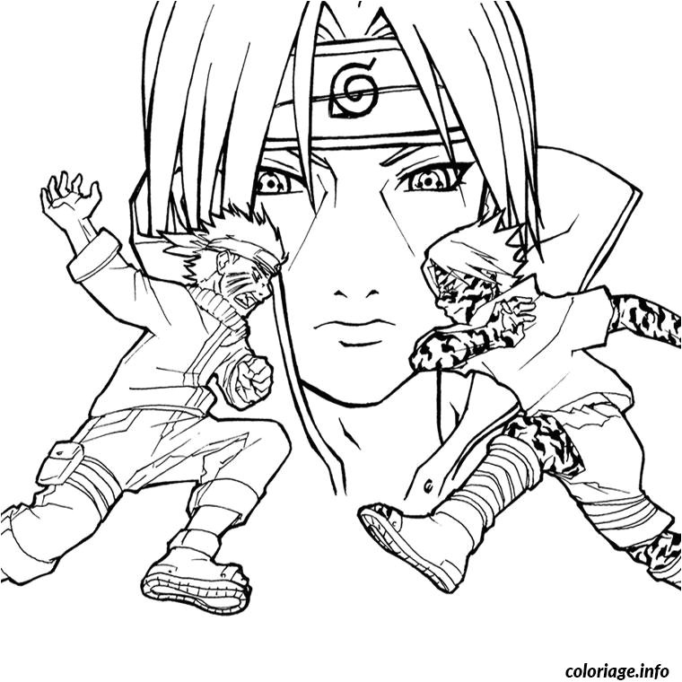Coloriage Sasuke A Imprimer Coloriage Naruto Vs Sasuke Jecolorie