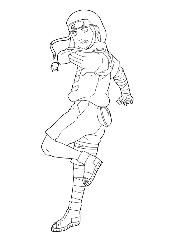 Coloriage Sasuke A Imprimer Neji Ready to Fight Naruto Coloring Pages