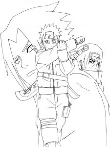 Coloriage Sasuke Et Itachi Naruto Coloring Pages