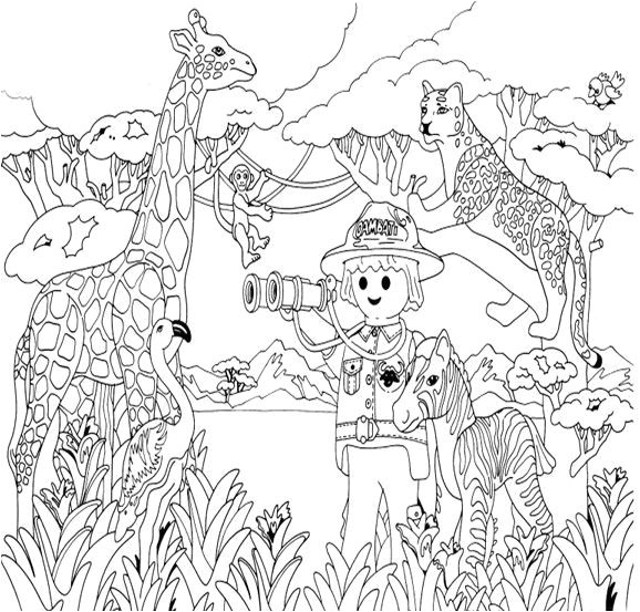 Coloriage Savane Imprimer Gratuit Coloriage Playmobil Savane