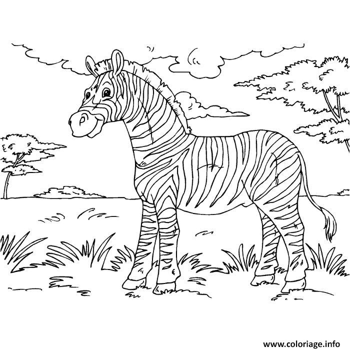 Coloriage Savane Imprimer Gratuit Coloriage Zebre Savane Dessin