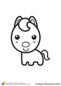 Coloriage Signe astrologique Chinois Coloriage Chat Chien Cheval Chinois