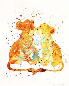 Coloriage Simba Et Nala Simba and Nala the Lion King Print Dessin Disney