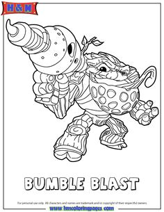 Coloriage Skylanders Swap force Blast Zone 181 Best Tutorials Images