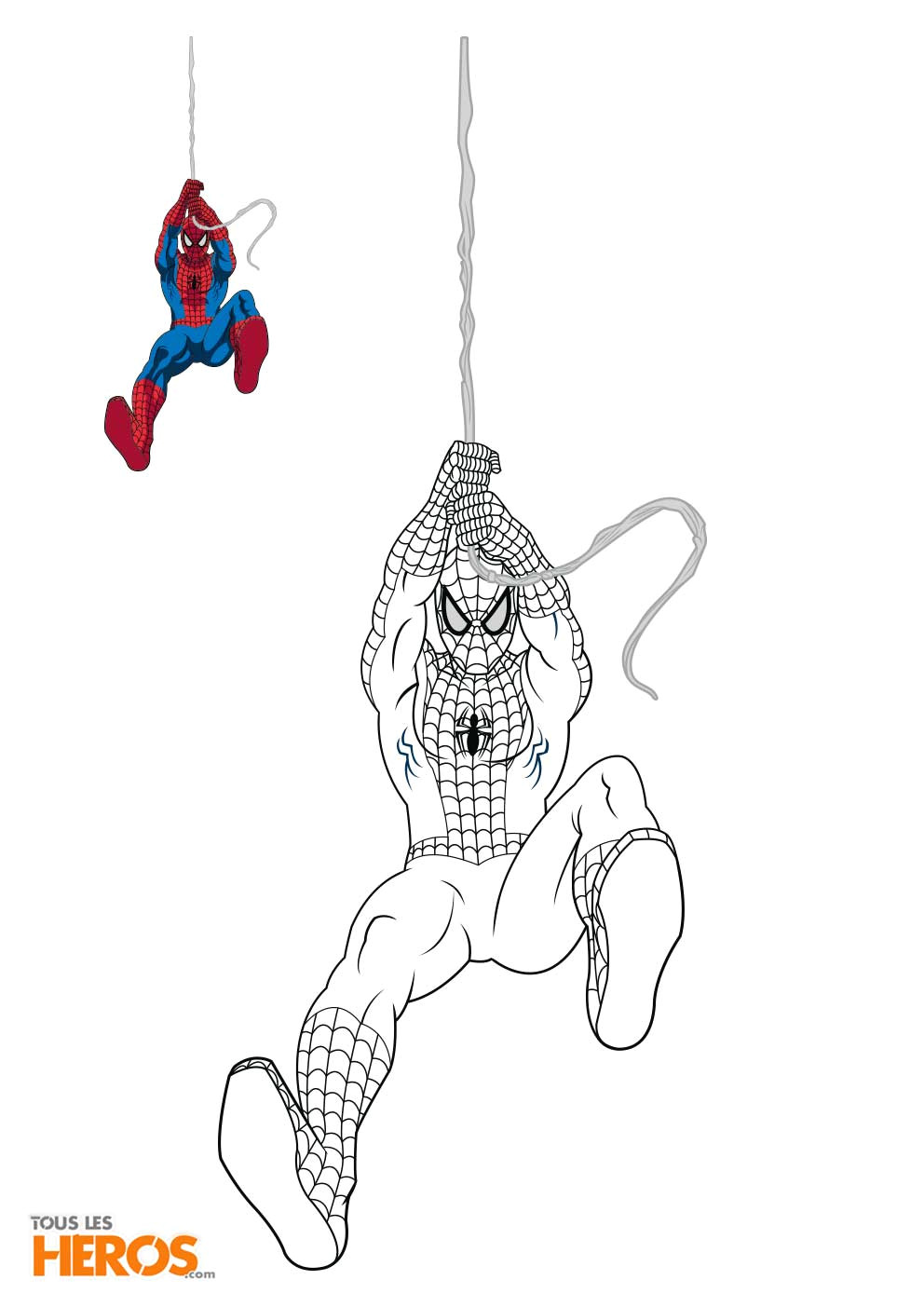 Coloriage Spiderman à Colorier Coloriages Spiderman Gratuits Sur Le Blog De tous Les Héros