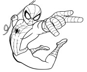 Coloriage Spiderman En Ligne Gratuit Dessin De Spiderman Noir
