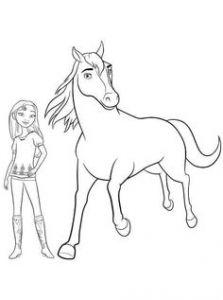 Coloriage Spirit Et Lucky Spirit Riding Free Spirit and Lucky Coloring Page