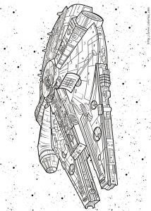 Coloriage Star Wars Faucon Millenium Coloriage Le Faucon Millenium