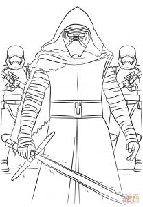 Coloriage Star Wars Kilo Ren Coloriage Kylo Ren Star Wars