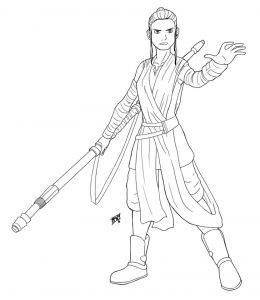 Coloriage Star Wars Rey Coloring Pages Star Wars Rey