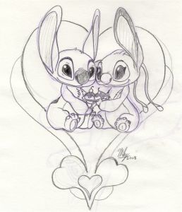 Coloriage Stitch Et Angel Request Stitch and Angel by Stitchfan On Deviantart