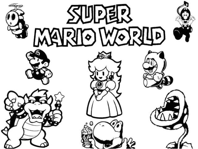 Coloriage Super Mario Bros A Imprimer Coloriage Mario