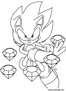 Coloriage Super sonic Et Super Shadow Coloriage Super sonic 5 Jecolorie