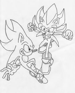 Coloriage Super sonic Et Super Shadow Supafan Union Gallery Style 77