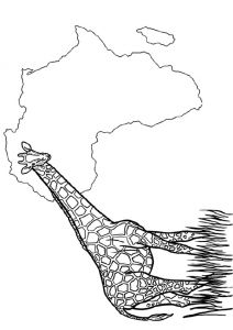 Coloriage Sur L Afrique A Colorier Un Dessin Représentant Le Continent Africain