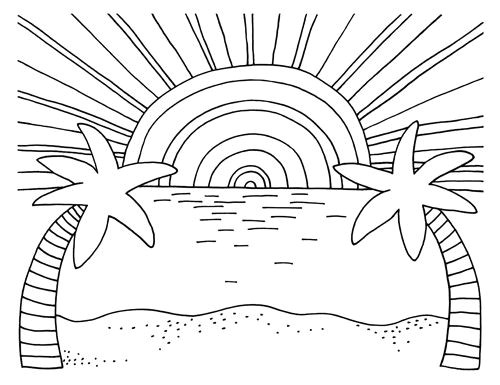 Coloriage Sur L été Coloriages Coloriages Pour L été