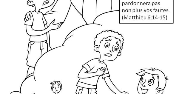 Coloriage Sur Le Pardon Versets Bibliques Pour Les Enfants Le Pardon Coloriage 3