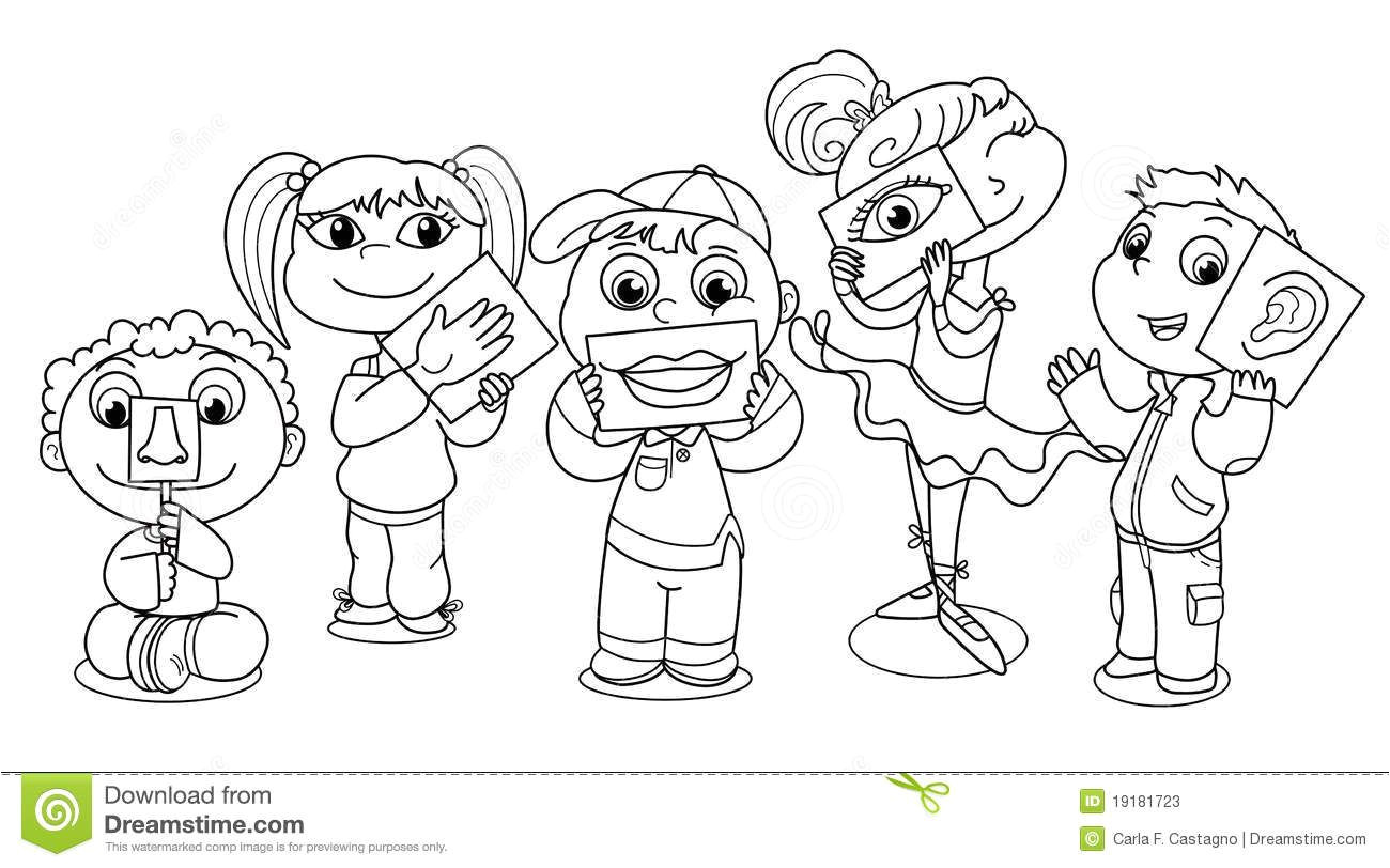 Coloriage Sur Les 5 Sens Coloriage 5 Sens