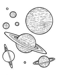 Coloriage Sur Les Planètes Coloriage Planètes Stylisées Dessin Gratuit à Imprimer