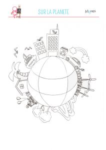 Coloriage Sur Les Planètes Coloriage Sur La Planète Momes